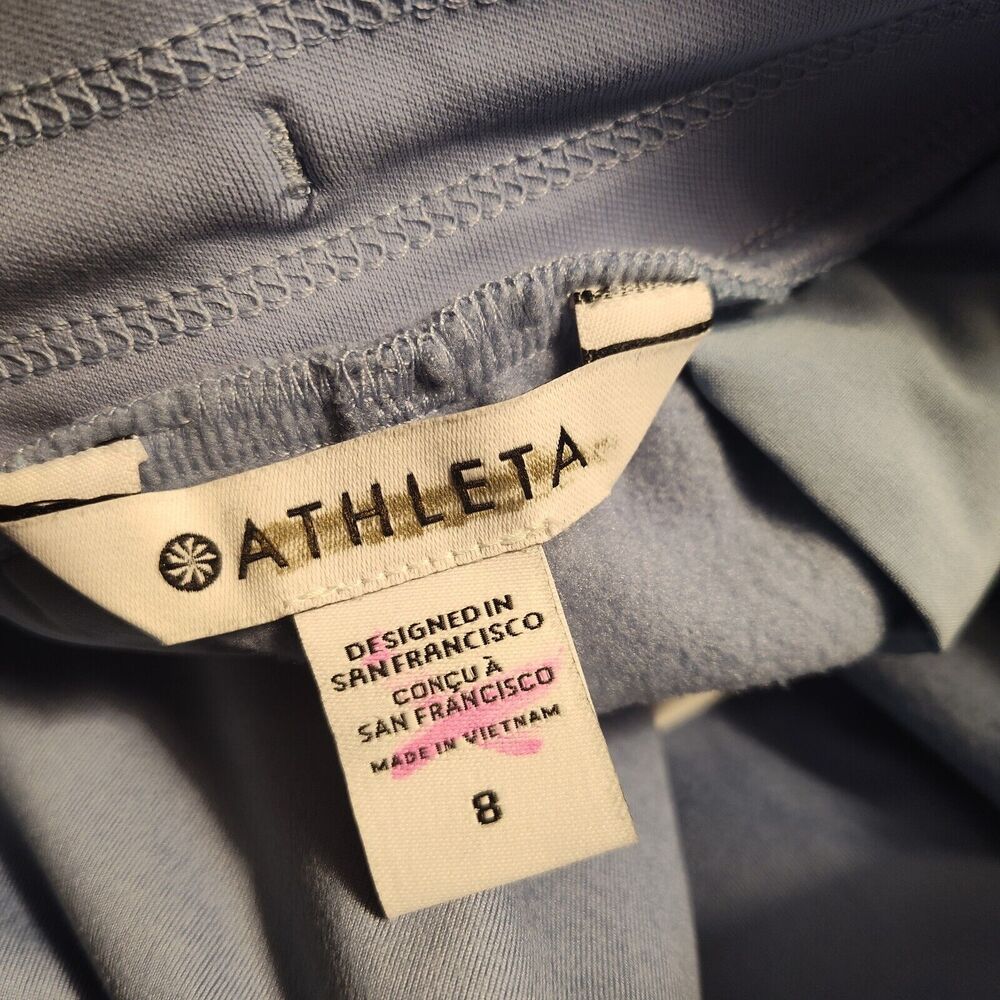Athleta Apres Ski Jogger Heron Blue Winter Pants Quilted Size 8 NWT Warm Cozy - Picture 10 of 11